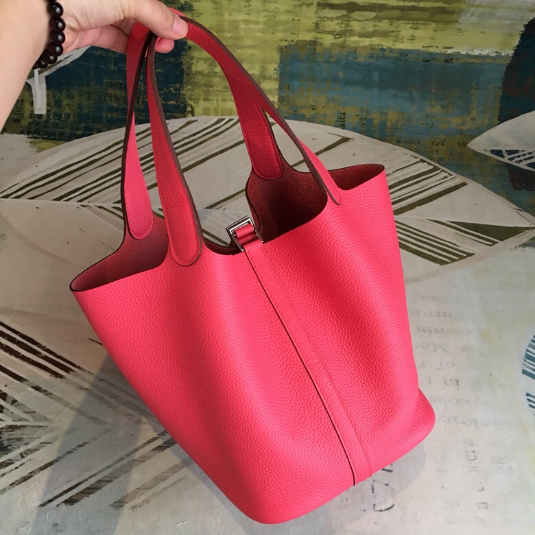 Hermes Picotin Lock 18 Light Pink Clemence Palladium Hardware For Women 7.5in/19cm - Soul Replicas