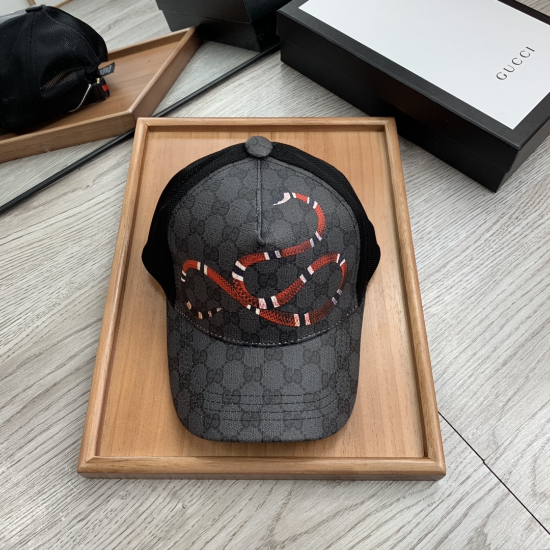 Gucci Canvas Baseball Cap Black - Soul Replicas