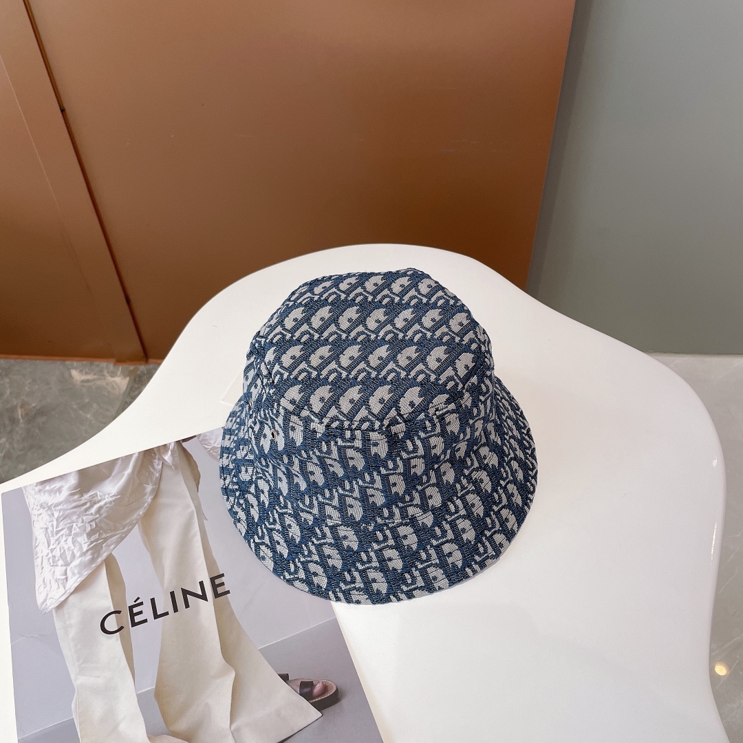 Christian Dior Bucket Hat Dark Blue Hat - Soul Replicas