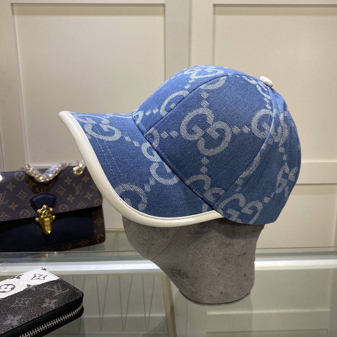 Gucci Canvas Baseball Cap Blue - Soul Replicas