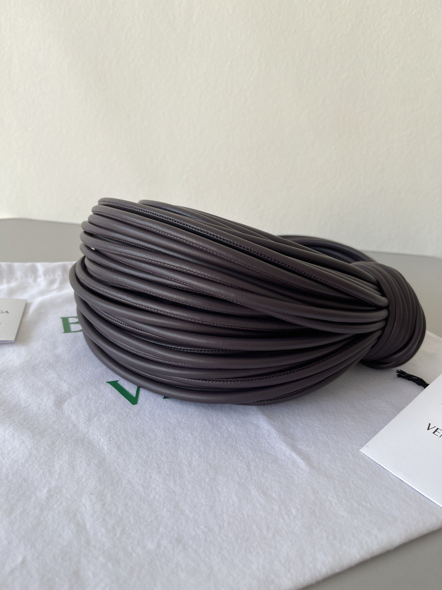 Bottega Veneta Double Knot Dark Violet. For Women. Women-s Bags 9.8in/25cm - Soul Replicas