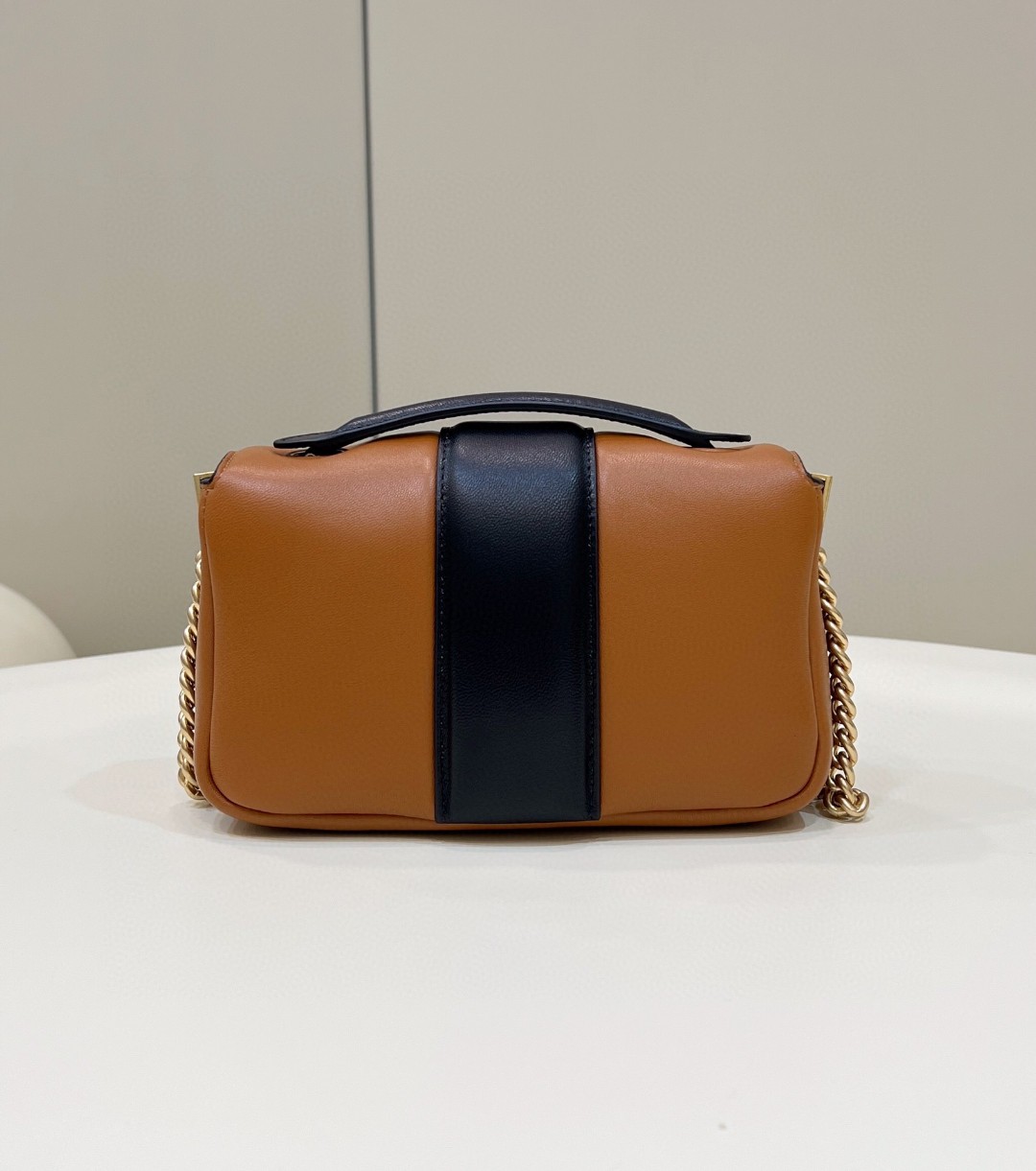 Fendi Baguette Chain Brown and Black Bag For Woman 19cm/7.5in - Soul Replicas