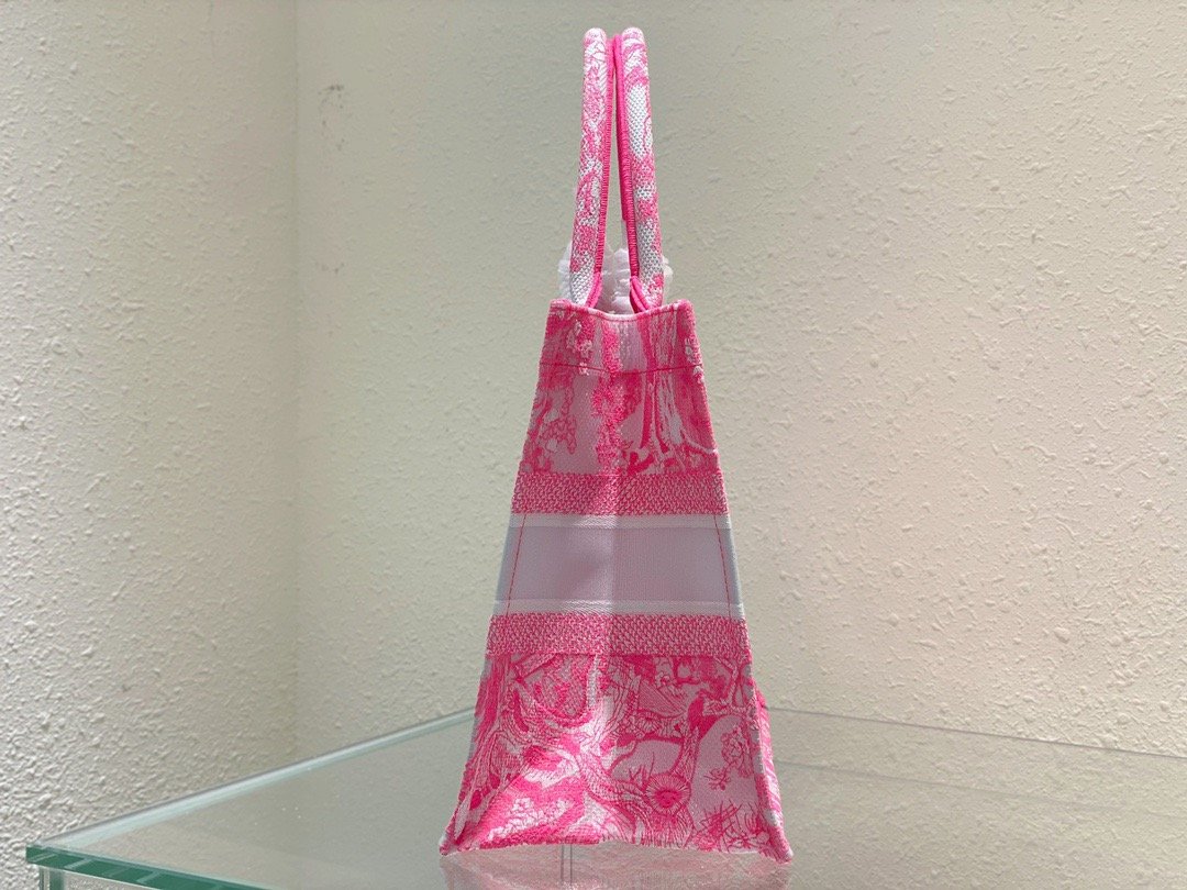 Christian Dior Medium Dior Book Tote Pink. For Women. Women's Handbags 14in/36cm CD M1296ZROC_M956 - Soul Replicas