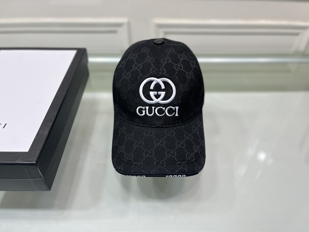 Gucci Canvas Baseball Hat Black Gucci Hat - Soul Replicas