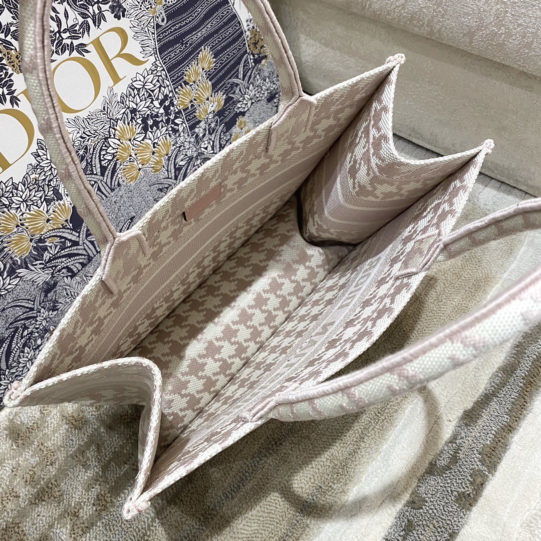Christian Dior Medium Dior Book Tote Pastel Houndstooth Embroidery. Pastel. For Women Women's Handbags. Shoulder Bags. 36cm CD - Soul Replicas