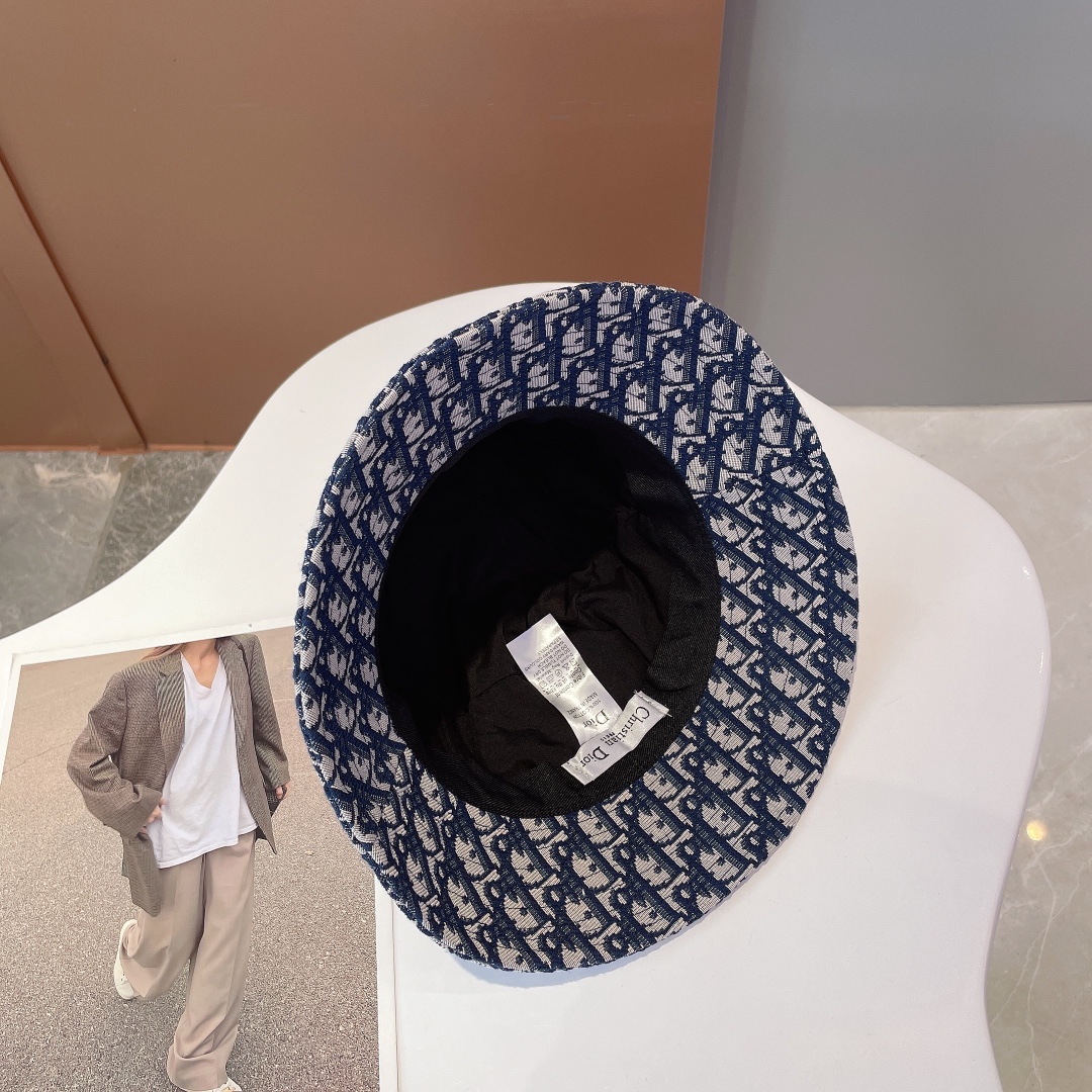 Christian Dior Jack Dior Bucket Hat Blue Hat - Soul Replicas