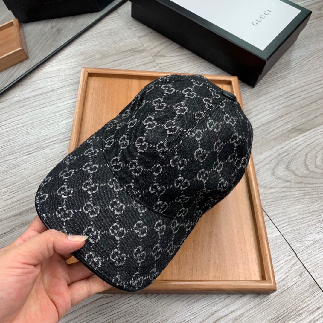 Gucci Canvas Baseball Cap Black - Soul Replicas