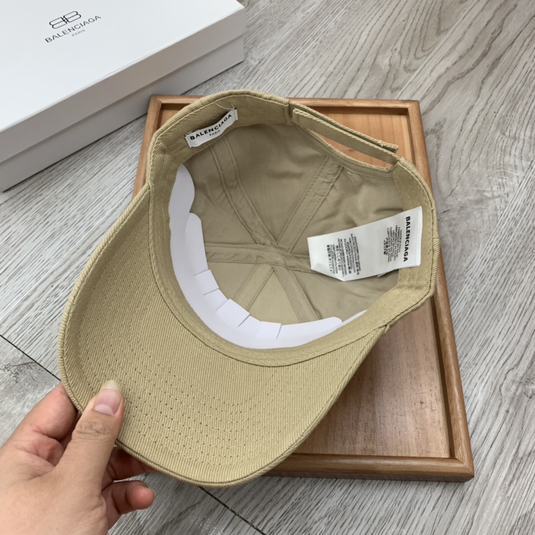 Balenciaga Logo Front Cap In Beige - Soul Replicas