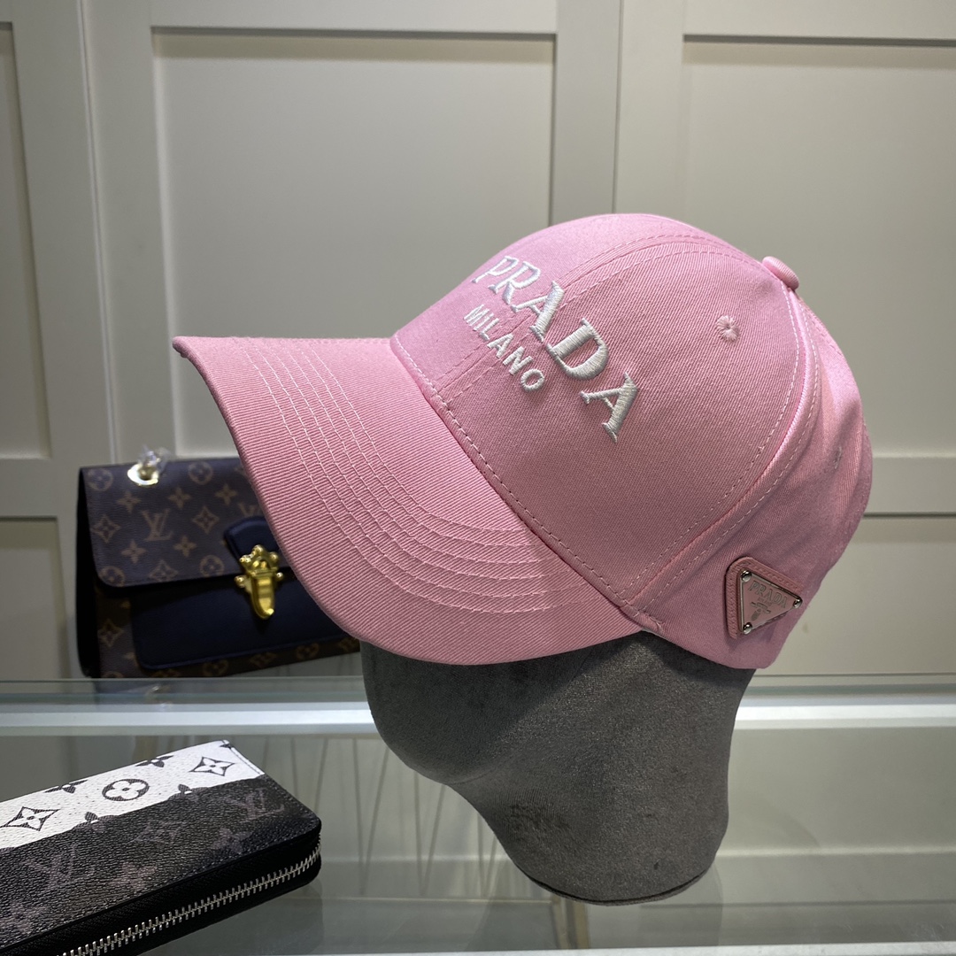 Prada Denim Baseball Cap Pink Prada Cap - Soul Replicas