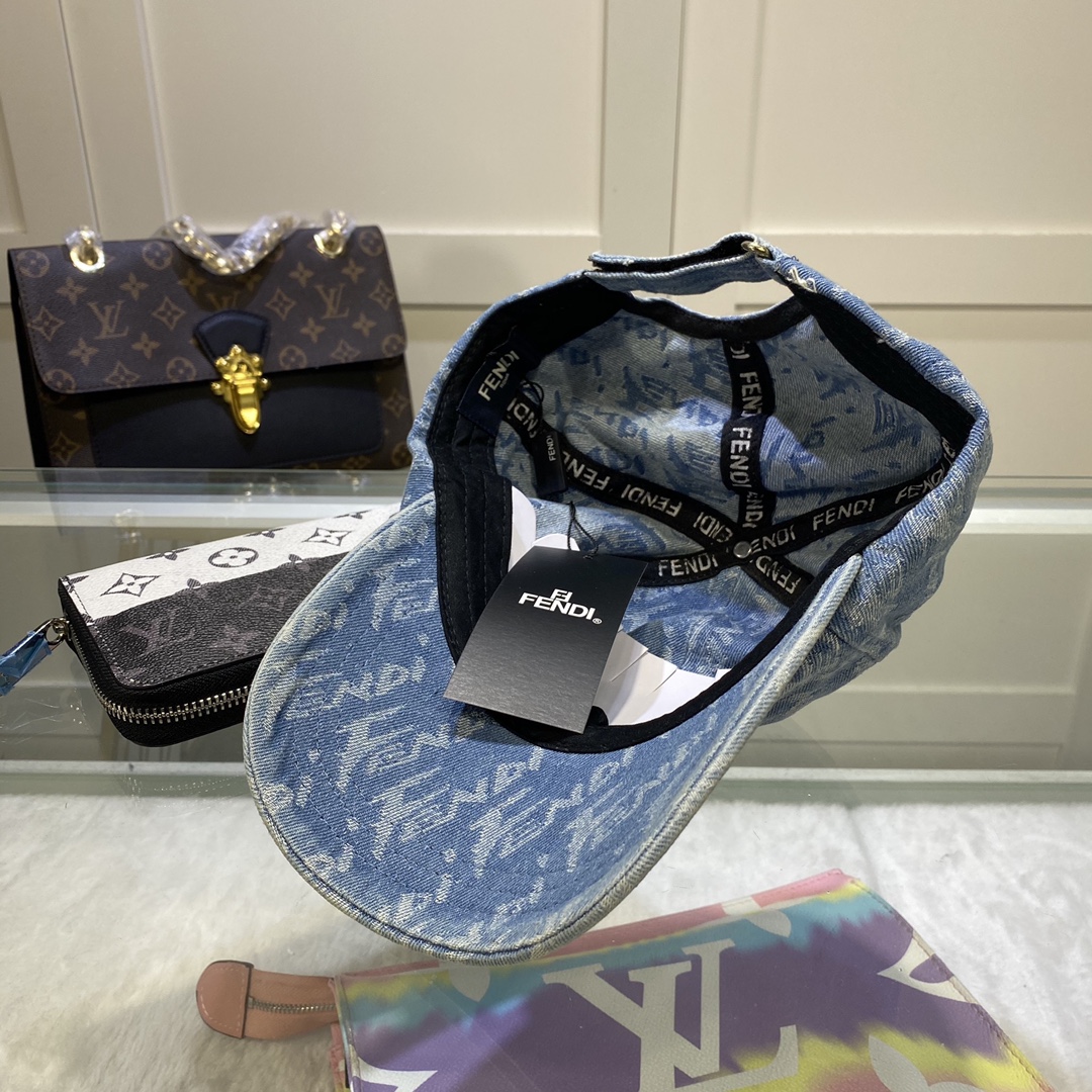 Fendi Baseball Cap Blue Fendi Cap - Soul Replicas