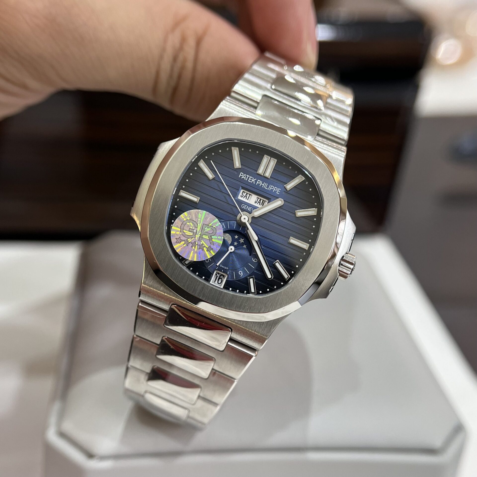 Patek Philippe Replica Watches Nautilus 5726G Blue Dial GR Factory 40.5mm - Soul Replicas