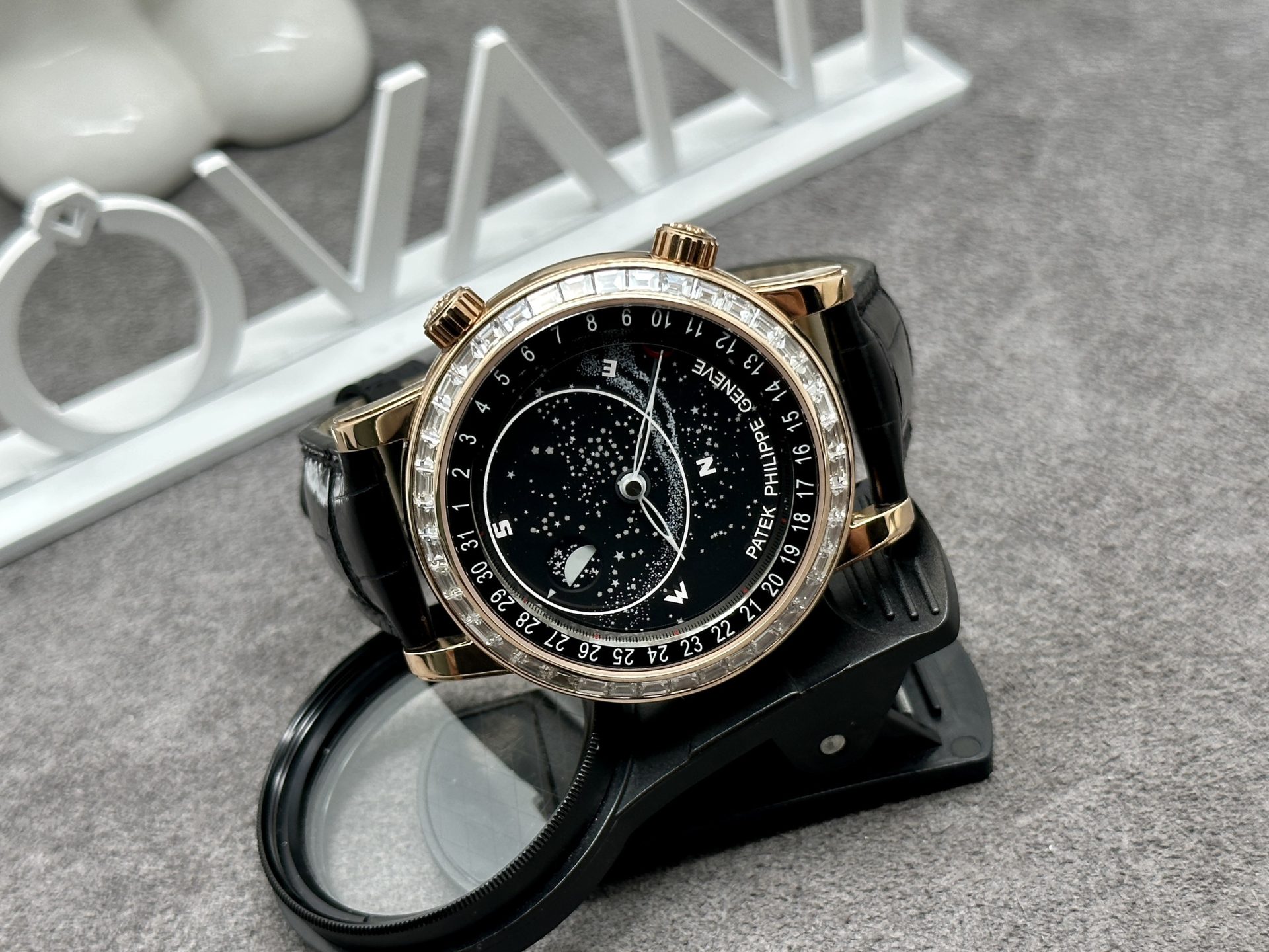 Patek Philippe Best Replica Watch Grand Complications 6104R Custom Solid Gold Watch and Diamonds 44mm - Soul Replicas