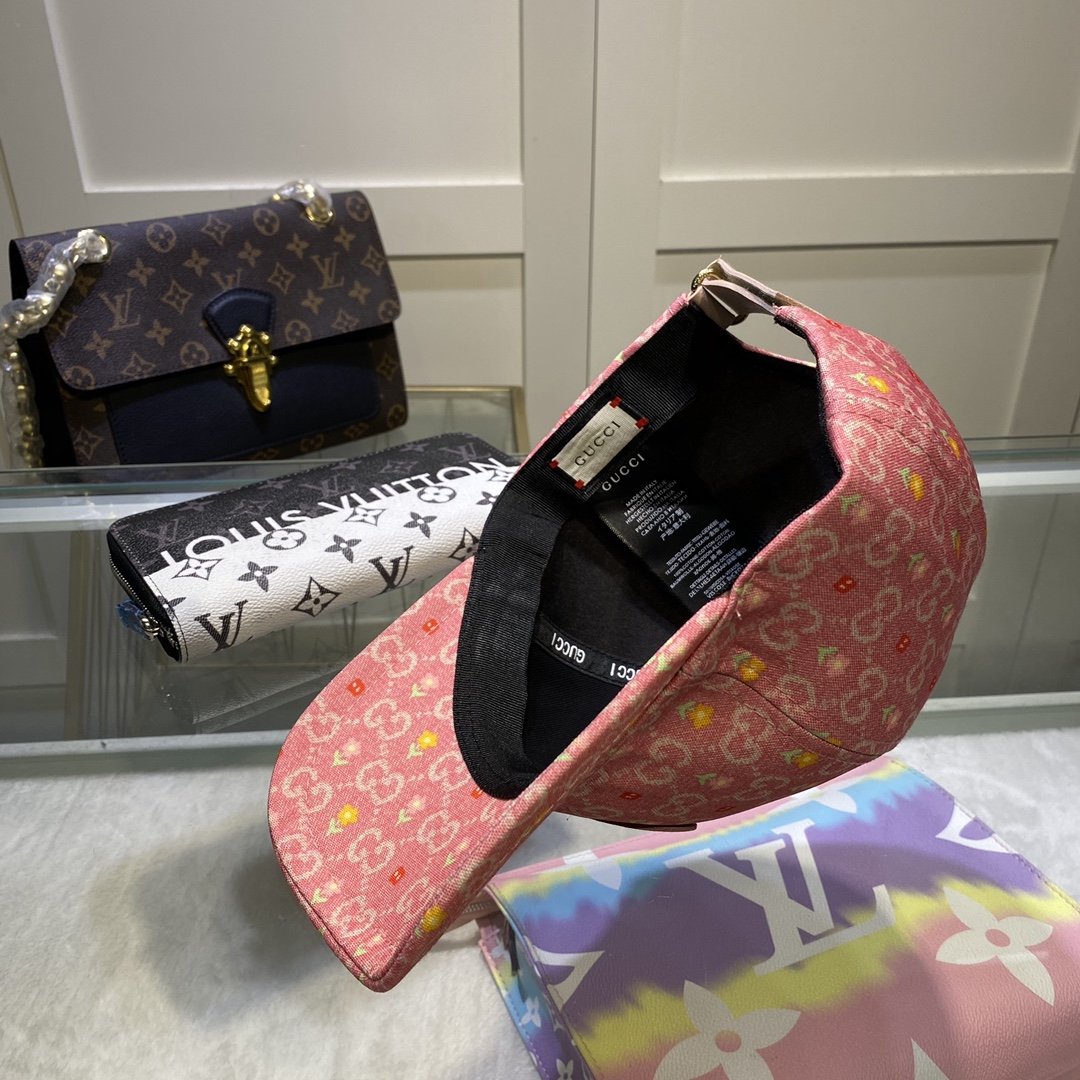 Gucci Canvas Baseball Cap Pink - Soul Replicas