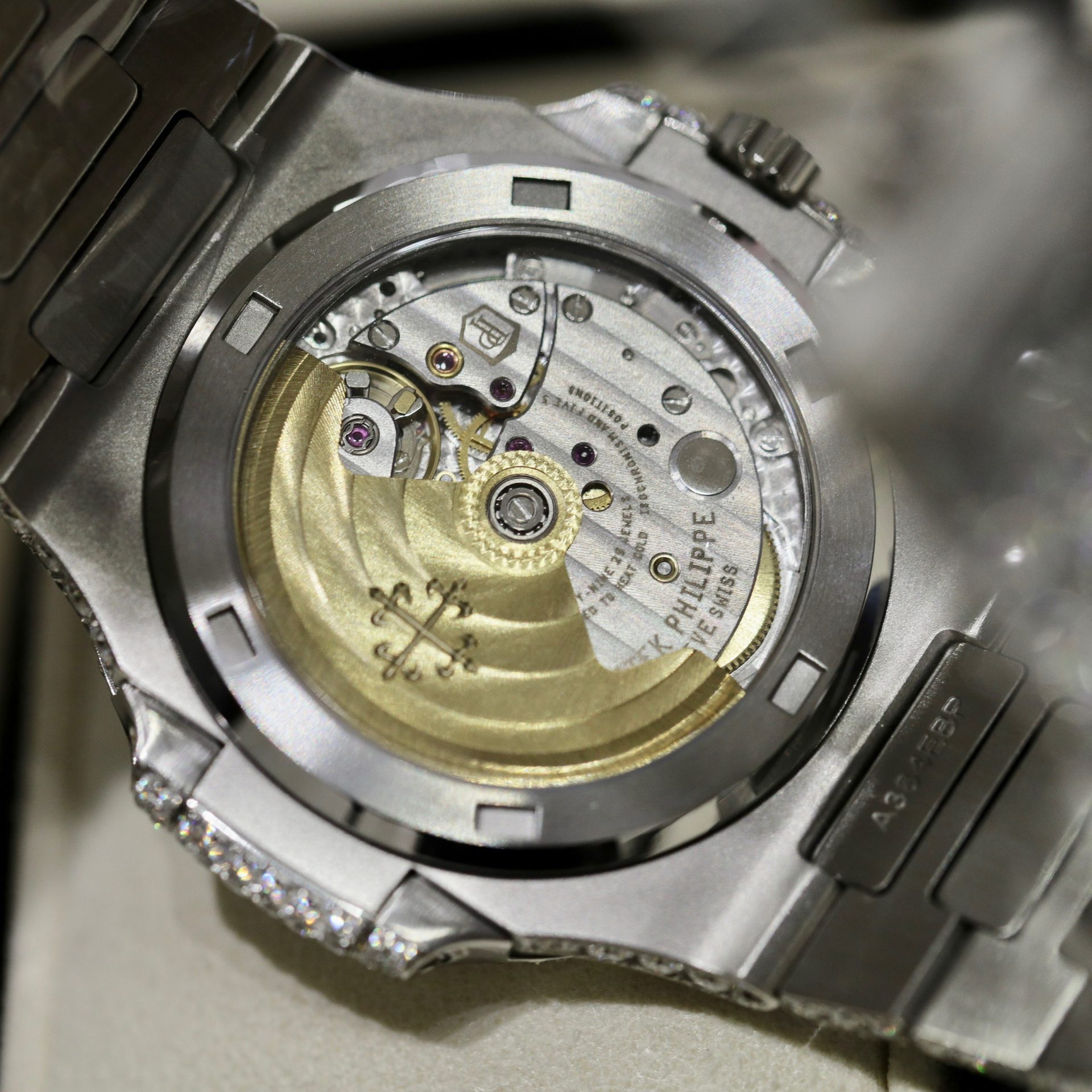 Patek Philippe Best Replica Watch Nautilus 5719 Custom Full Moissanite Diamonds 40mm - Soul Replicas