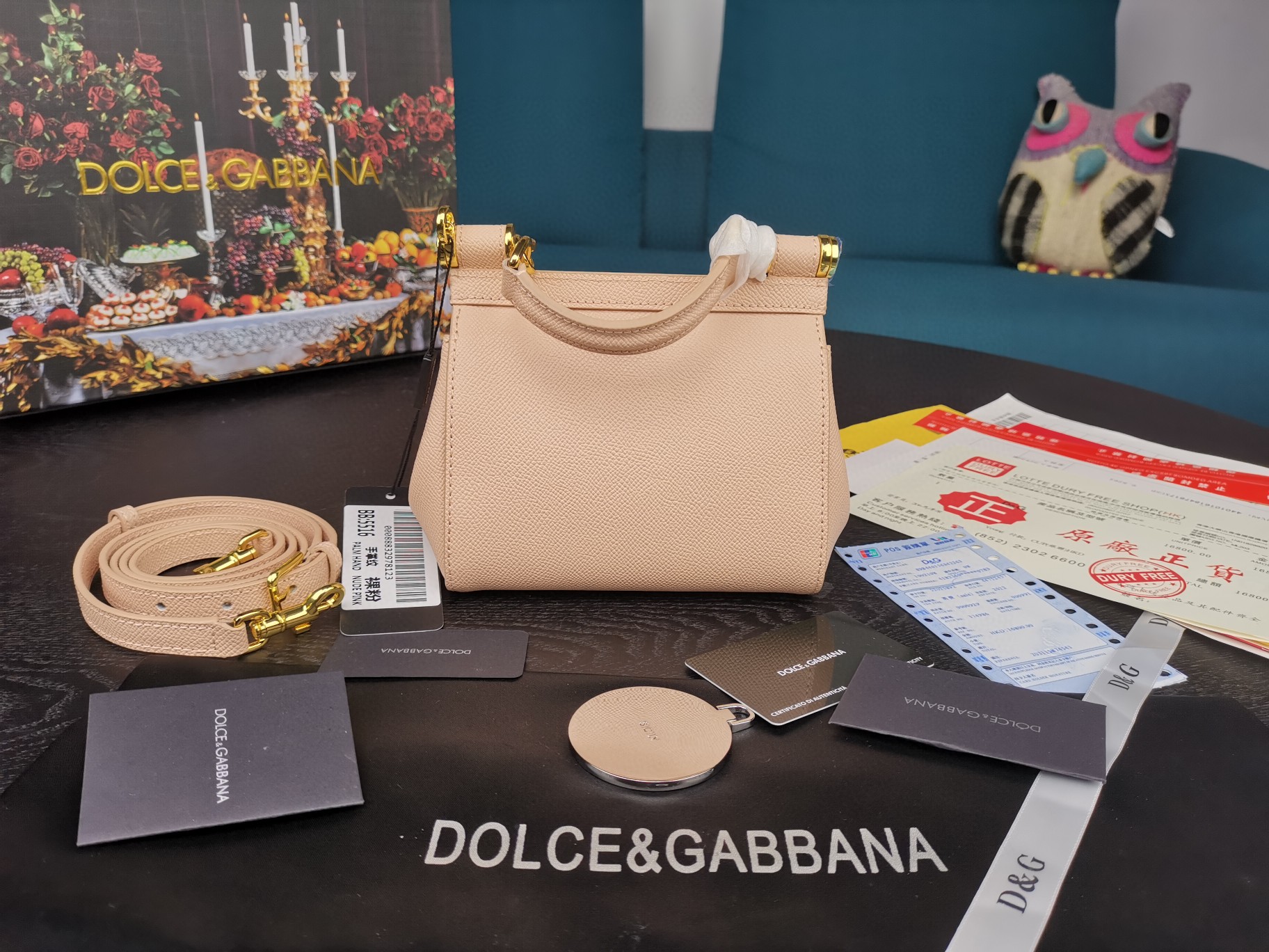 Dolce & Gabbana Small Sicily Bag In Dauphine Pale Pink For Women 7.5in/19cm DG BB7116A100180414 - Soul Replicas