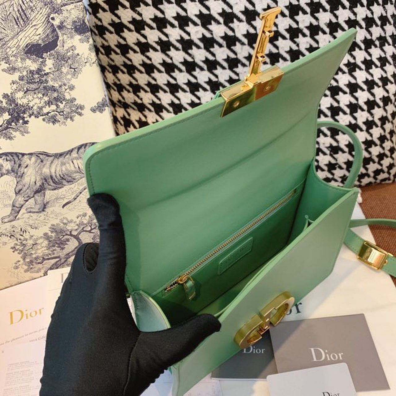 Christian Dior Medium 30 Montaigne Bag Deep Mint Green Box For Women 24cm/9in CD - Soul Replicas