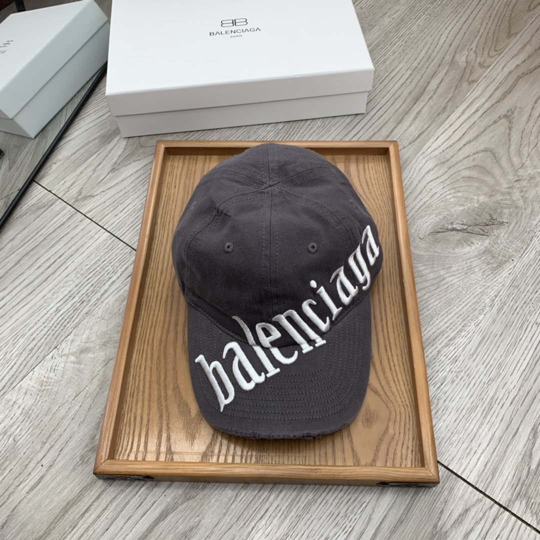 Balenciaga Diagonal Cap In Dark Grey - Soul Replicas