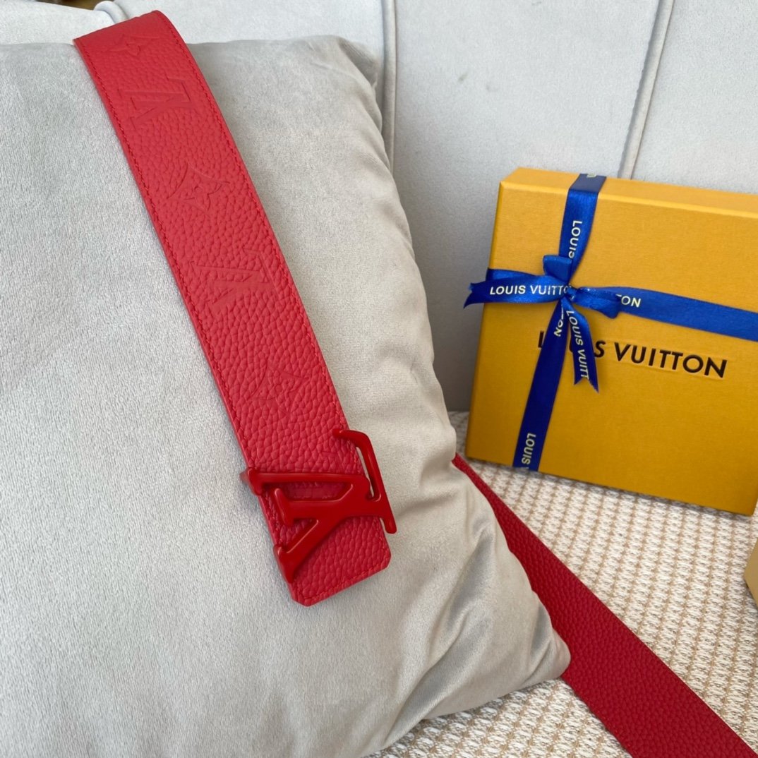 Louis Vuitton Iconic Reversible LV Belt Red LV Women Belt - Soul Replicas