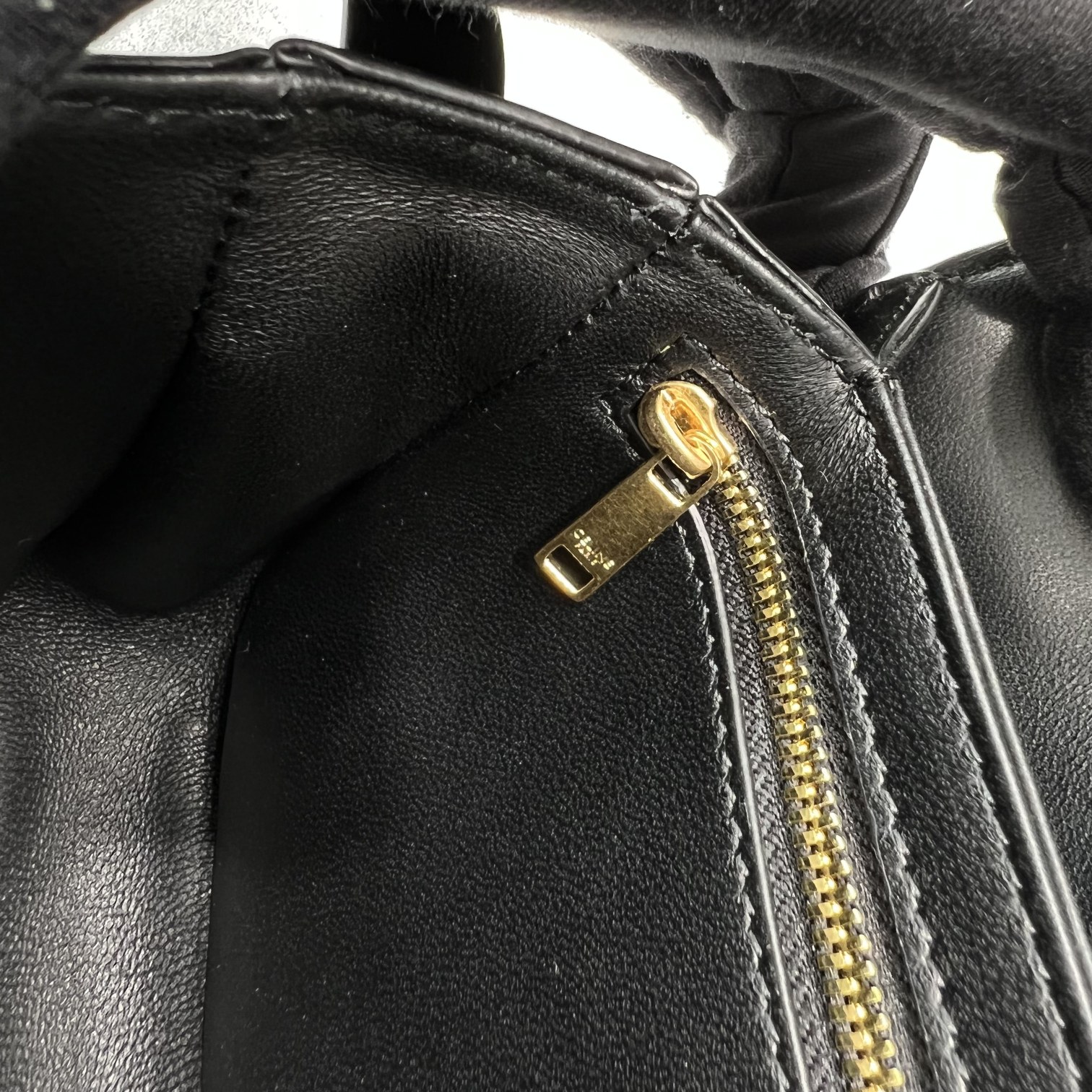 Celine Classique Cuir Triomphe Bag Black For Women 9in/22cm  - Soul Replicas