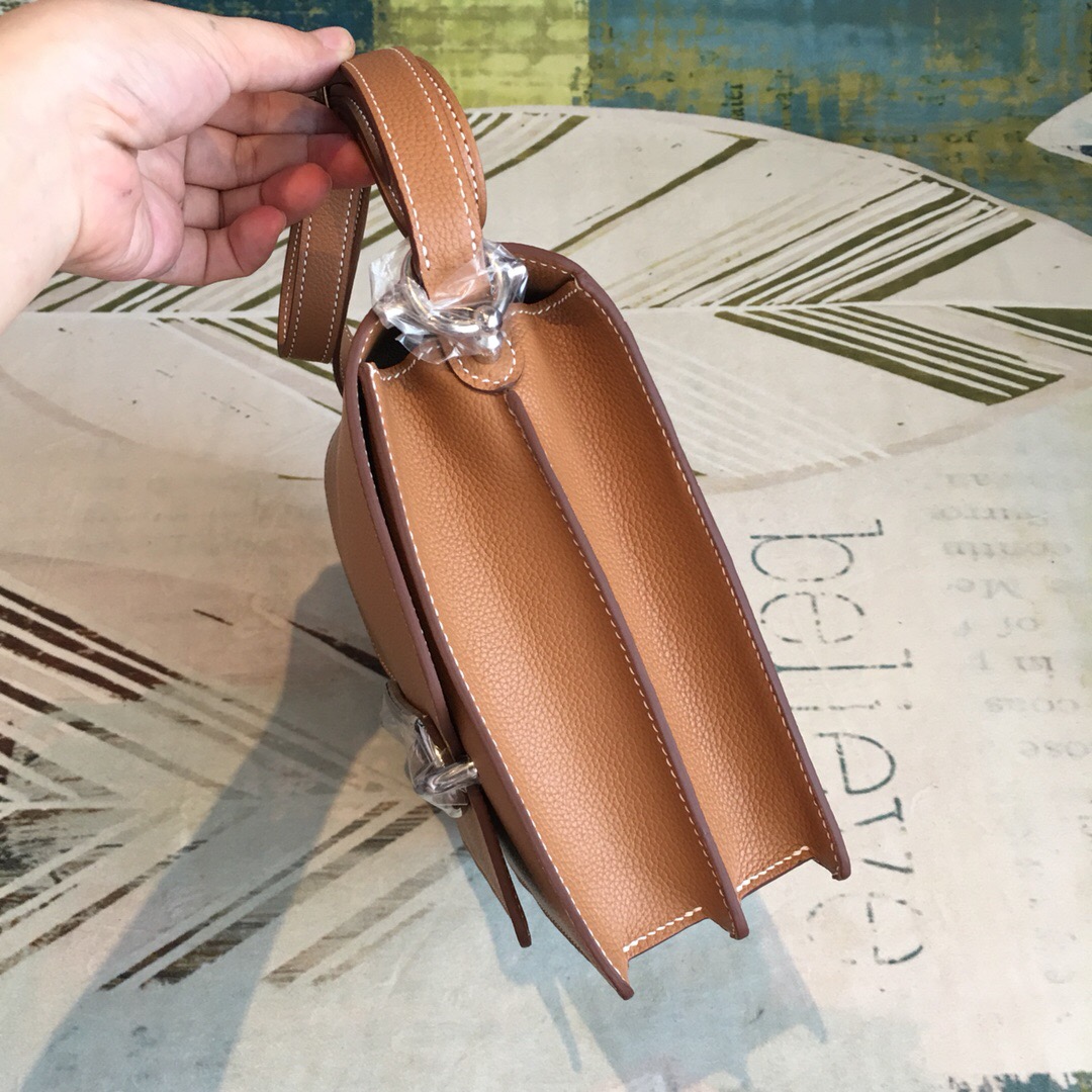 Hermes Mini Evercolor Sac Roulis 19 Brown Palladium Hardware For Women 9in/23cm - Soul Replicas