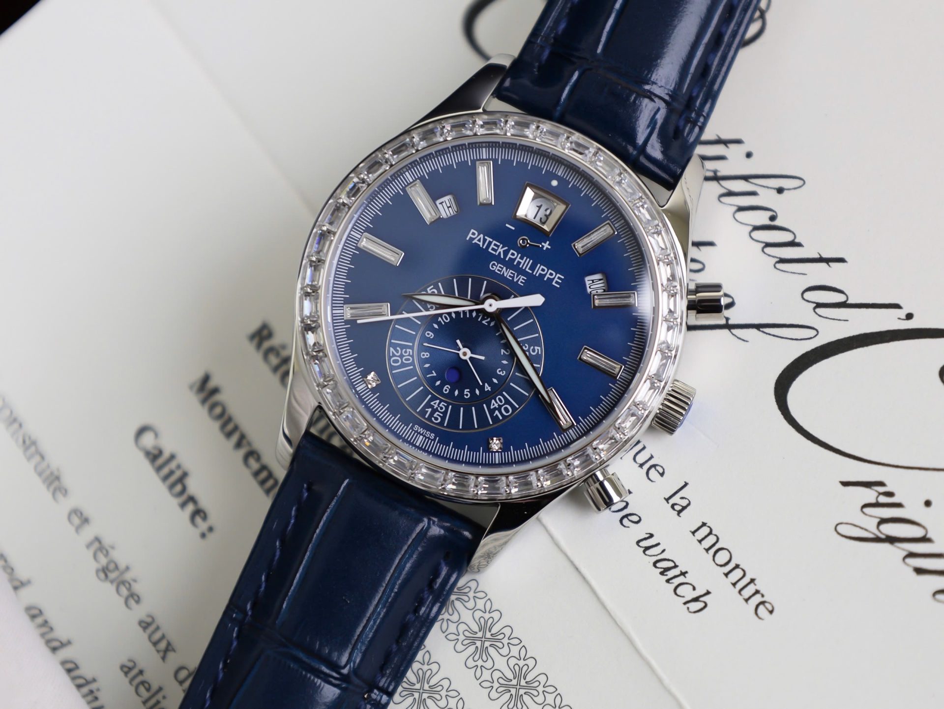 Patek Philippe Fake Watch Complications 5961P Dial Blue TW Factory 40.5mm - Soul Replicas