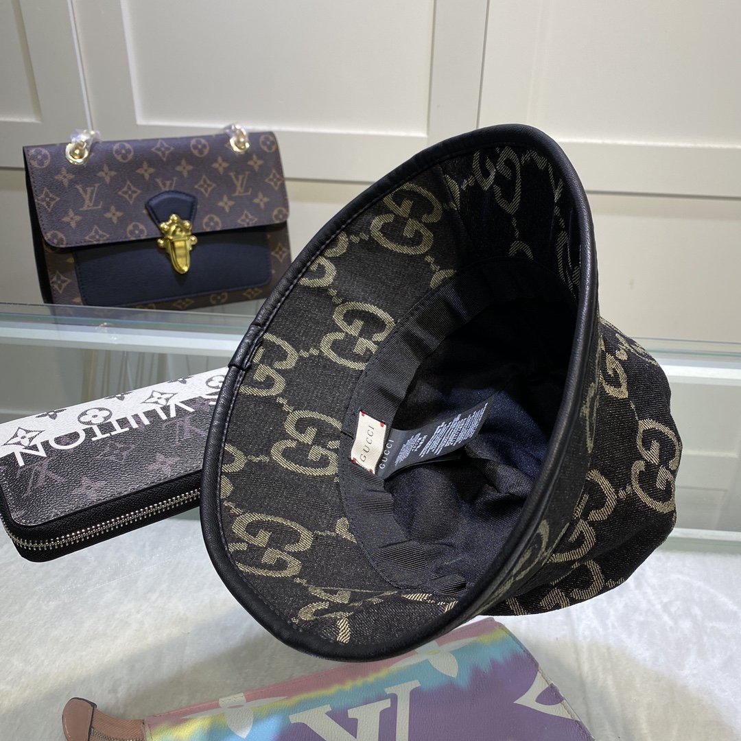 Gucci Canvas Bucket Hat Black - Soul Replicas