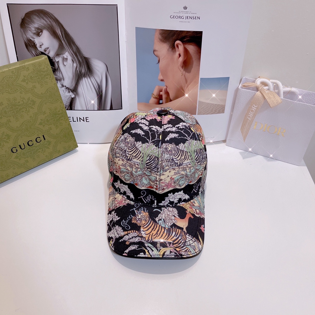 Gucci Baseball Hat With Tiger Black Gucci Hat - Soul Replicas