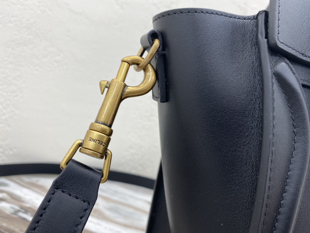 Celine Nano LuGucciage Bag In Drummed Black For Women 8in/20cm 189243HSC.38NO - Soul Replicas