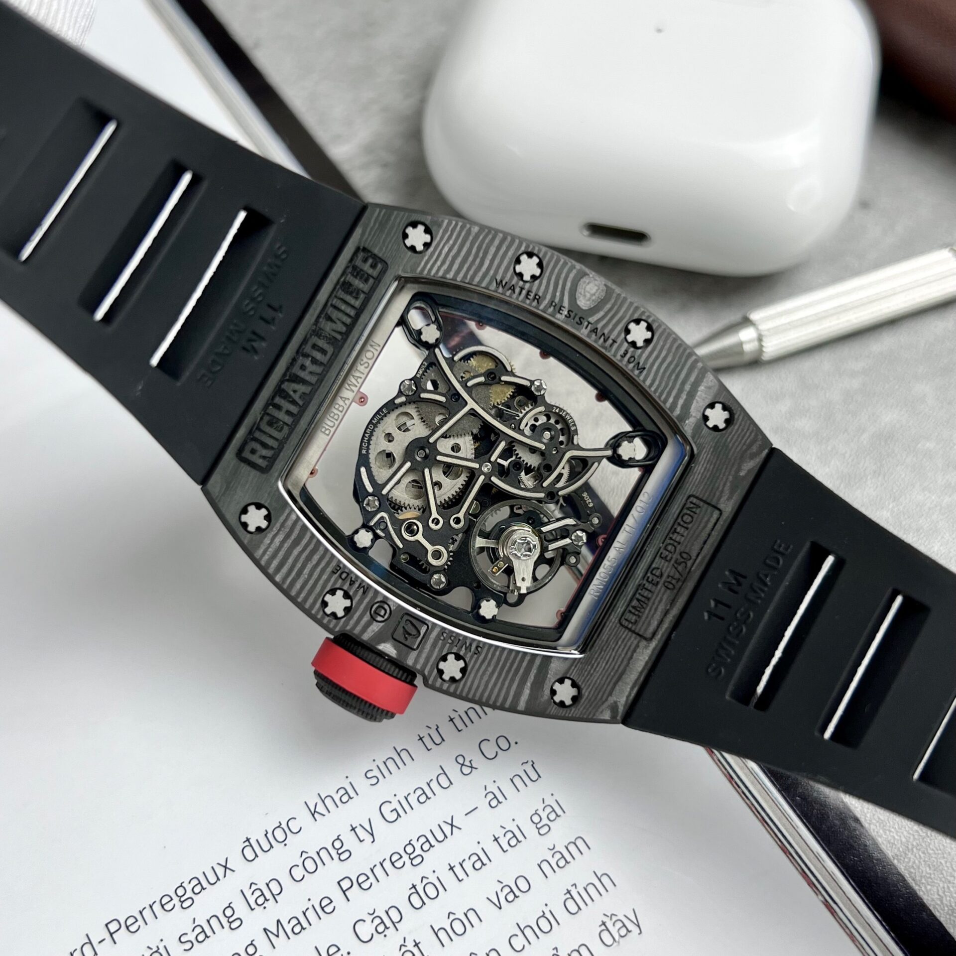 Richard Mille RM055 Replica 1:1 Watch Black BBR Factory 45mm - Soul Replicas