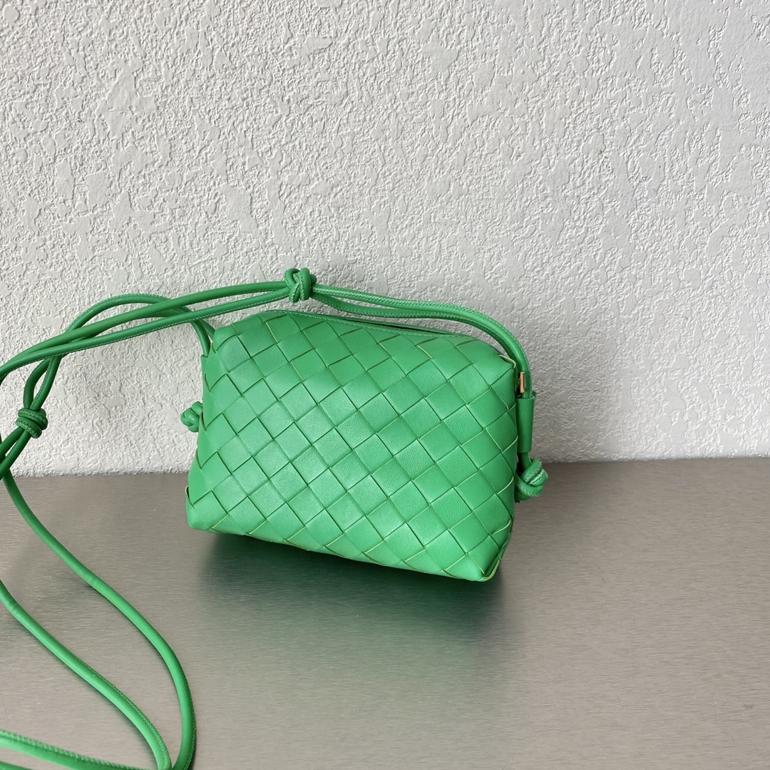 Bottega Veneta Mini Loop Camera Bag Green. For Women. Women's Bags 6.7in/17cm 680254V1G113722 - Soul Replicas