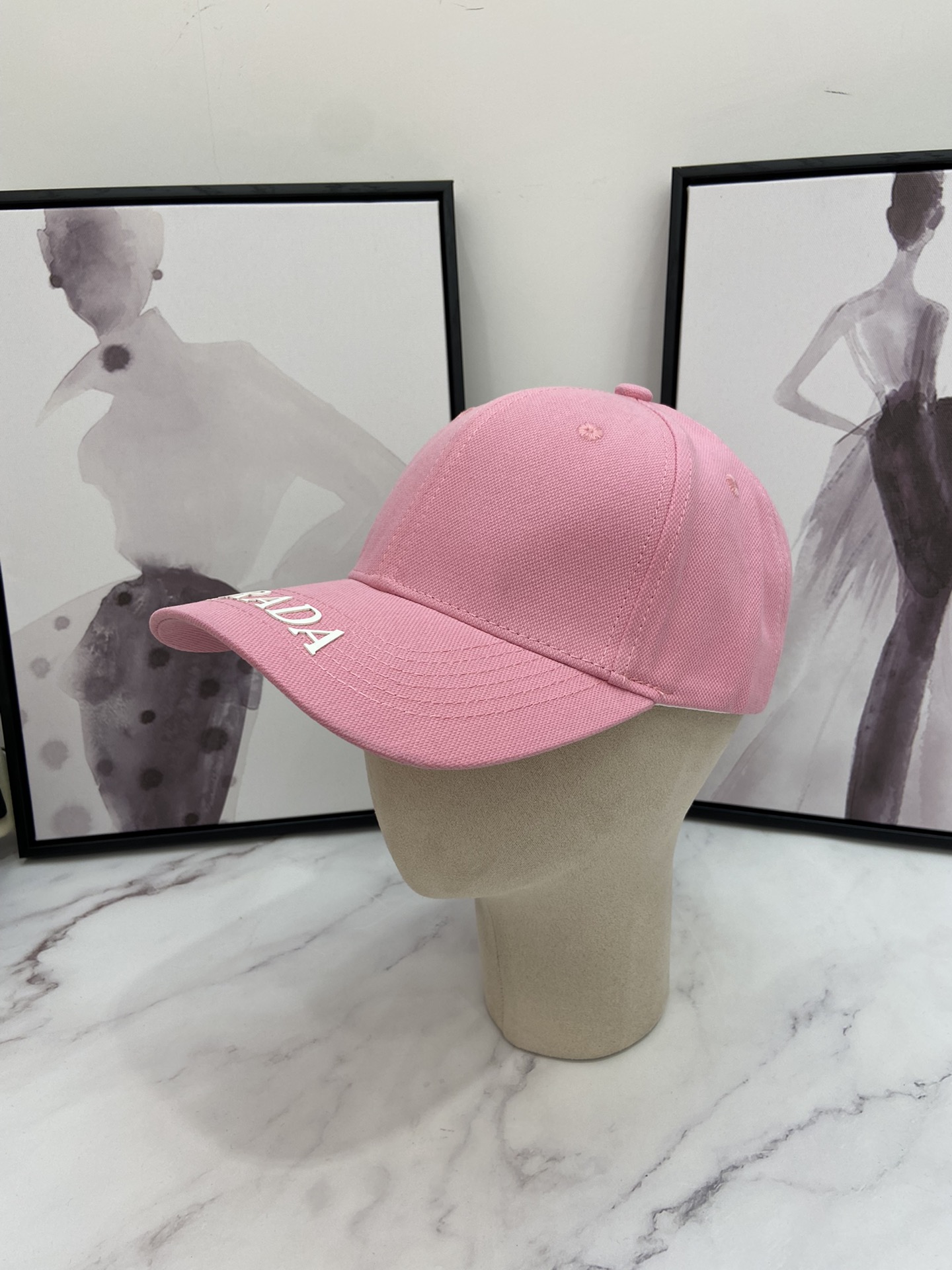 Prada Drill Baseball Cap Pink Prada Cap - Soul Replicas