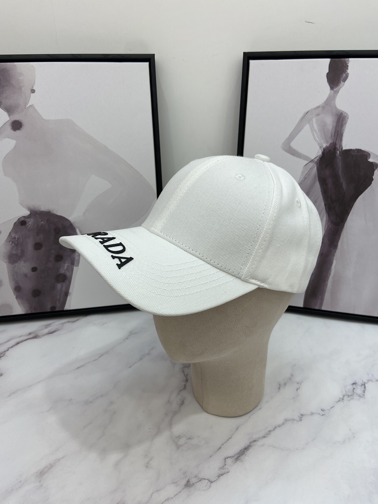 Prada Drill Baseball Cap White Prada Cap - Soul Replicas