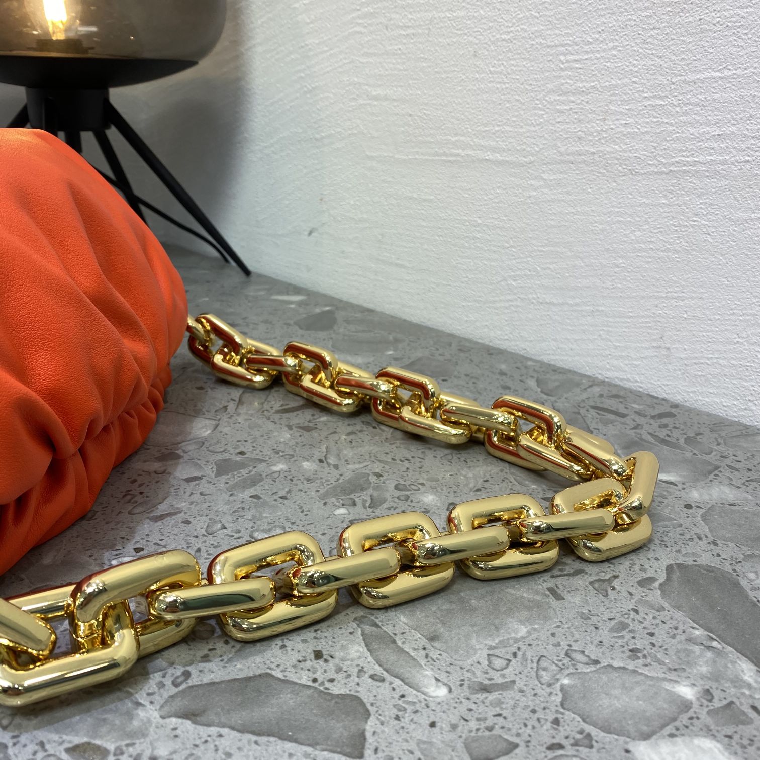 Bottega Veneta Chain Pouch Orange. For Women. Women's Bags 12.2in/31cm - Soul Replicas