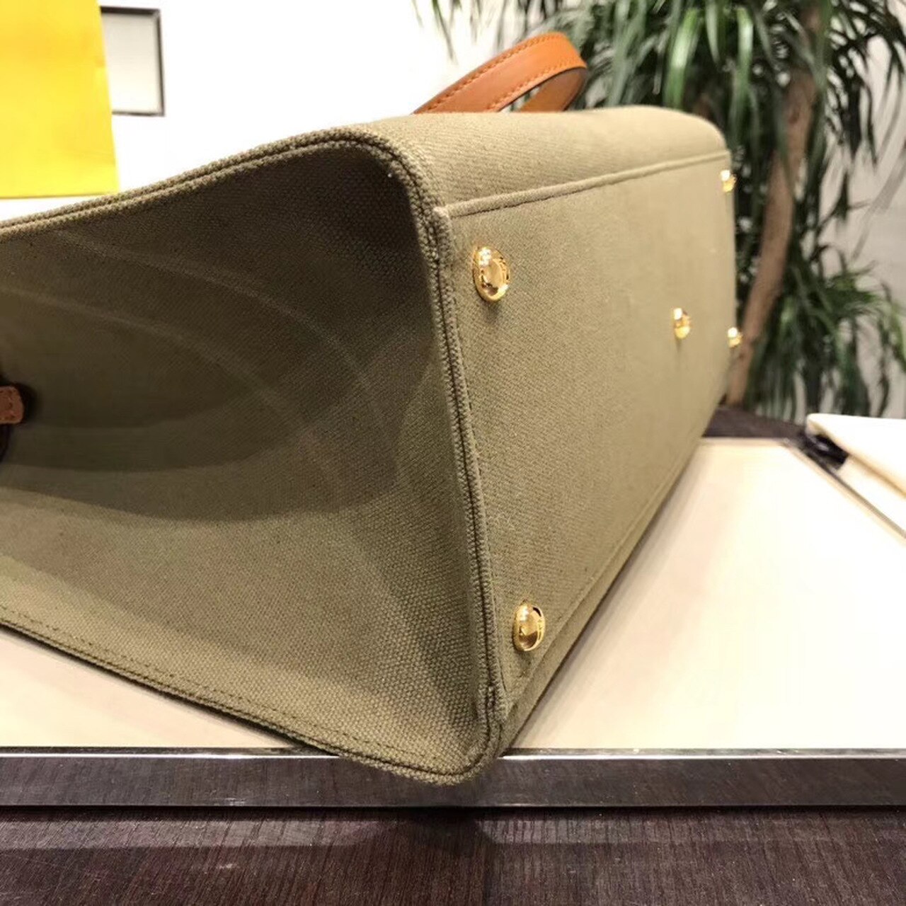 Fendi Peekaboo X-Tote Canvas Bag Khaki For Women. Women-s Handbags. Shoulder Bags 16.1in/41cm FF 8BH374 - Soul Replicas