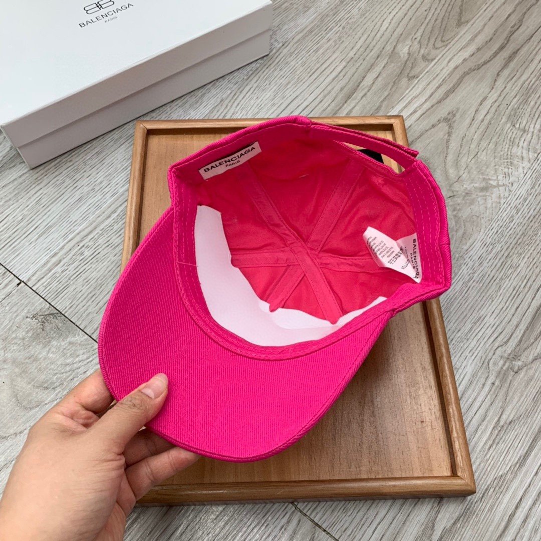 Balenciaga Logo Visor Cap In Pink - Soul Replicas