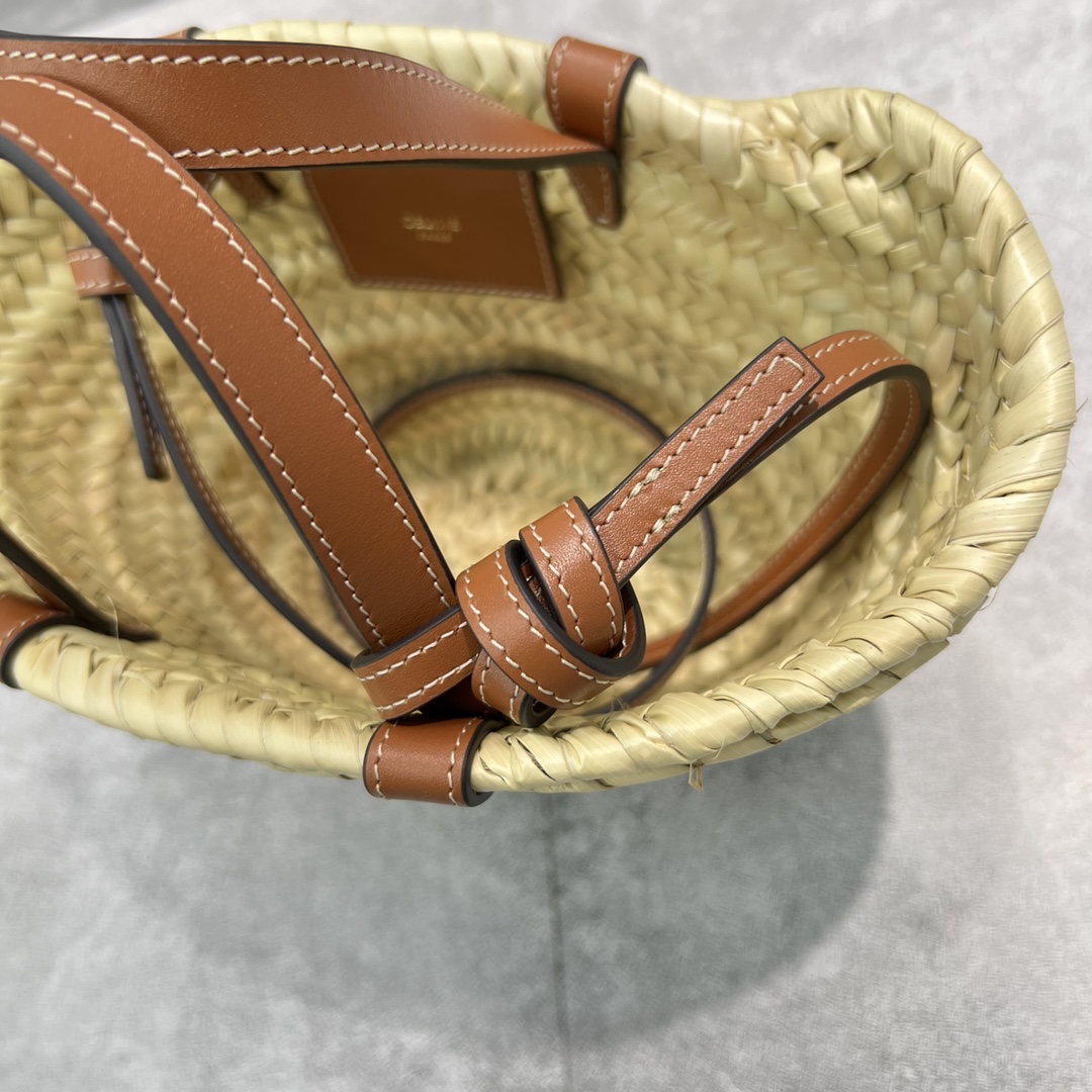 Celine Teen Triomphe Classic Pannier Tote Tan For Women 8in/20cm - Soul Replicas