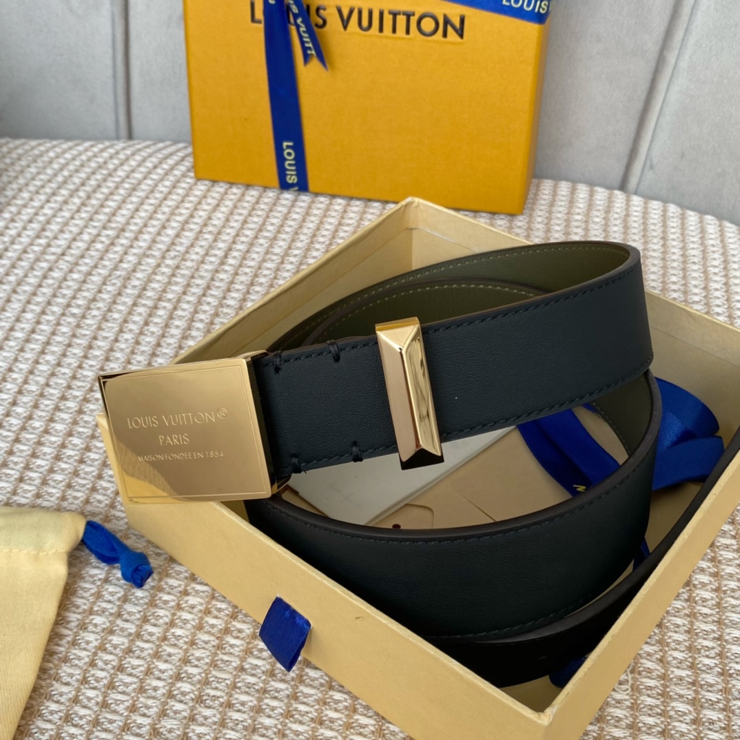 Louis Vuitton Metropole LV Belt Black LV Women Belt - Soul Replicas