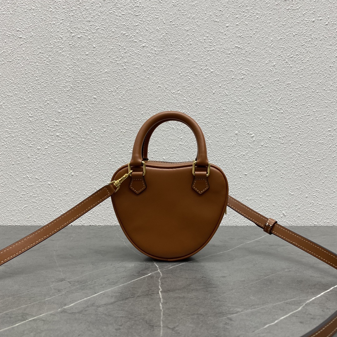 Celine Medium Heart Bag Brown For Women 6in/14.5cm 198223DUA.04LU - Soul Replicas