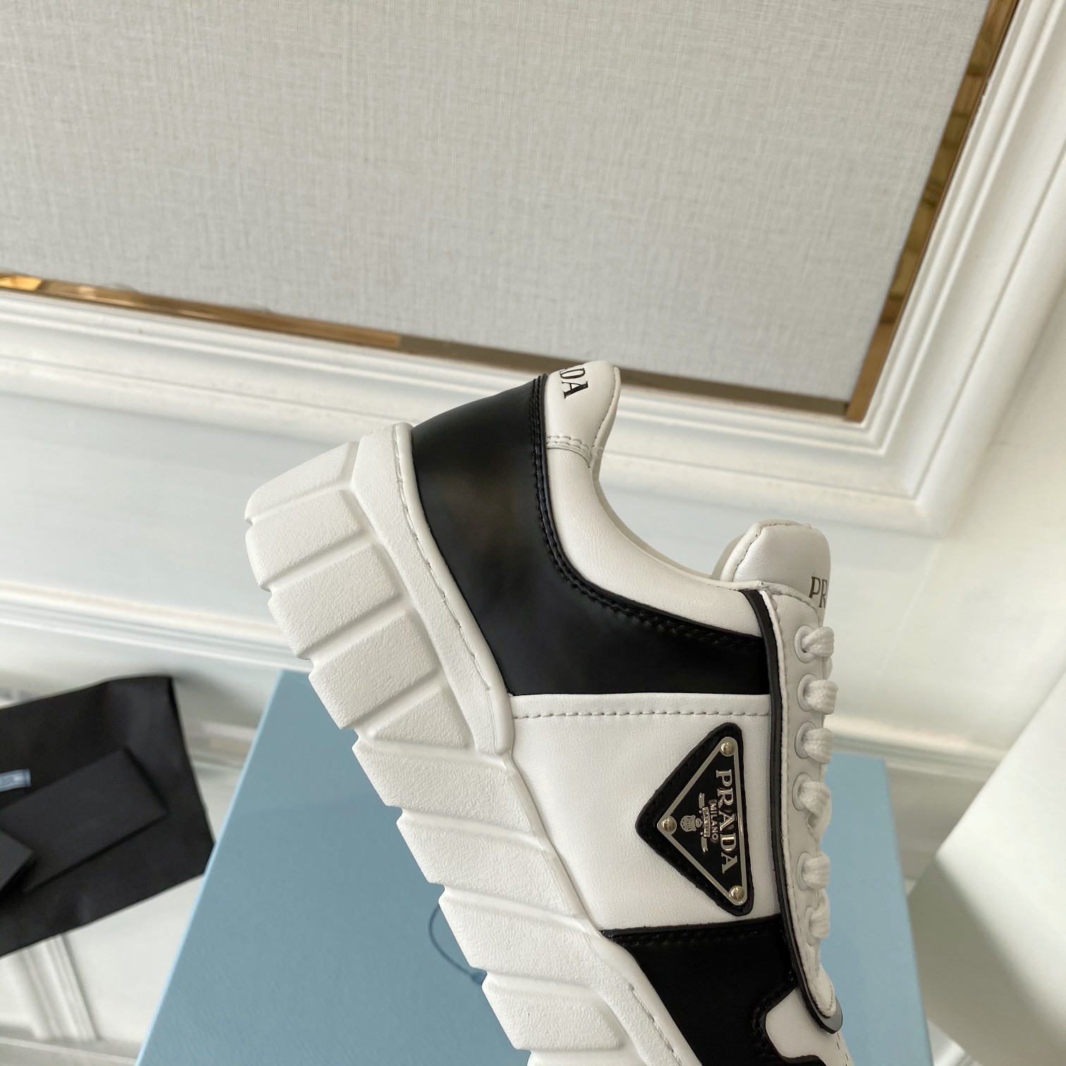 Prada Women's Gabardine Sneakers Black For Women LV - Soul Replicas