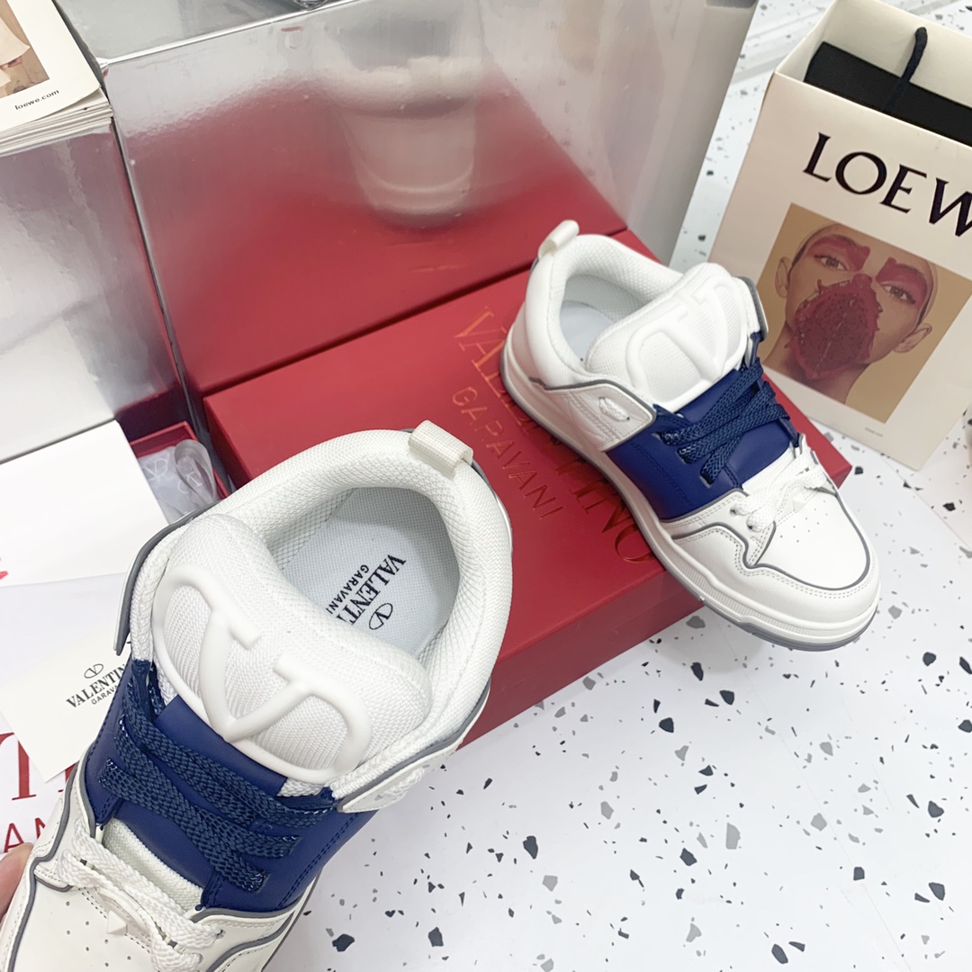 Valentino Garavani Open Skate Sneakers With Patent Band Blue For Women WS0FB1DXI - Soul Replicas