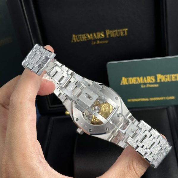 Audemars Piguet Royal Oak 15410 Frosted Gold Best Replica Watch Blue Dial APS Factory 41mm - Soul Replicas