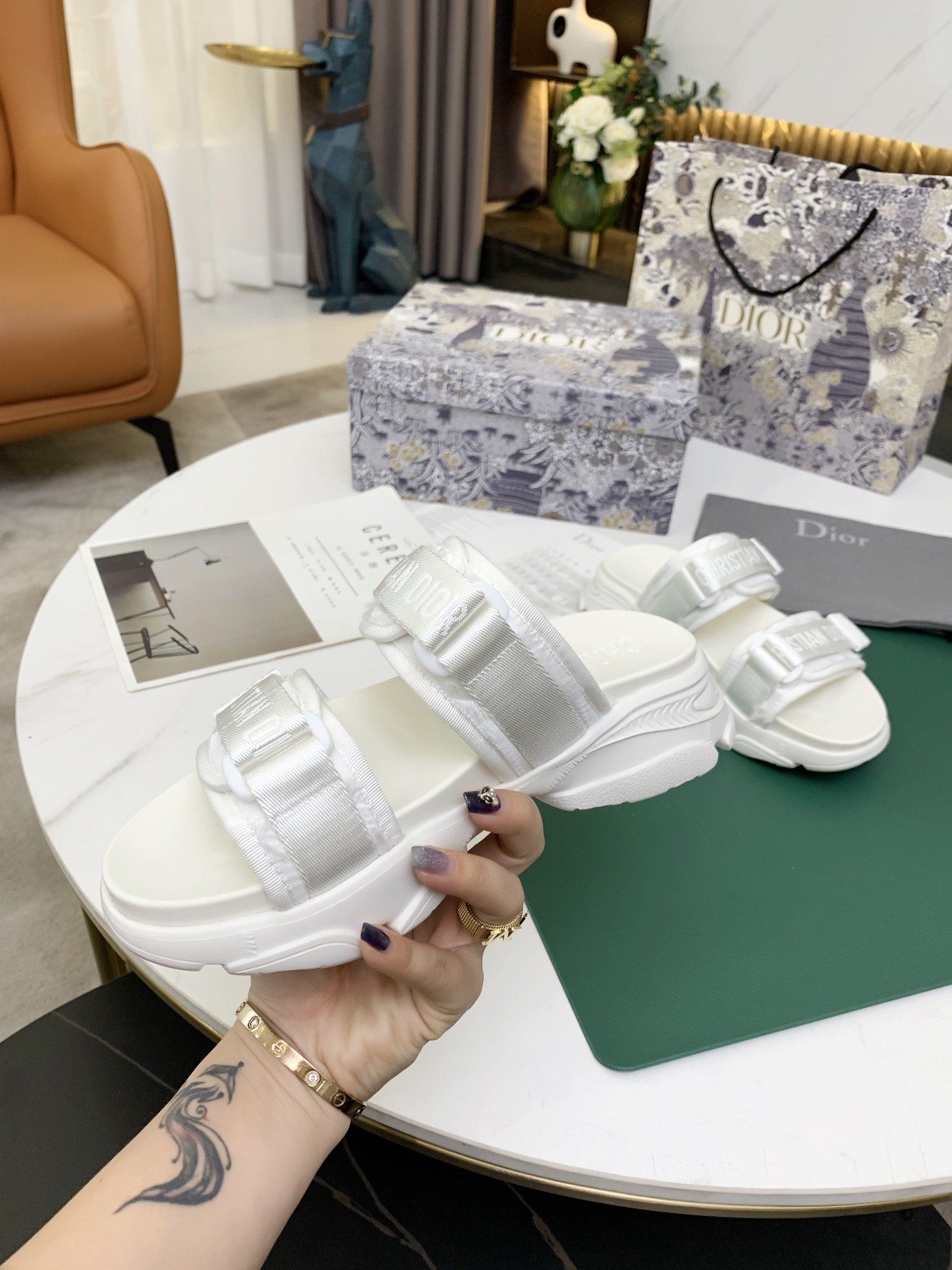 Christian Dior Women's D-Wander Slide Bright White For Women CD - Soul Replicas