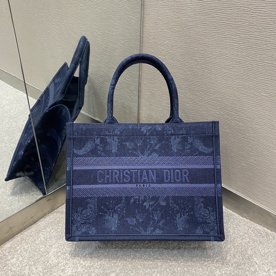 Christian Dior Medium Dior Book Tote Blue For Women 36cm/16.5in CD - Soul Replicas