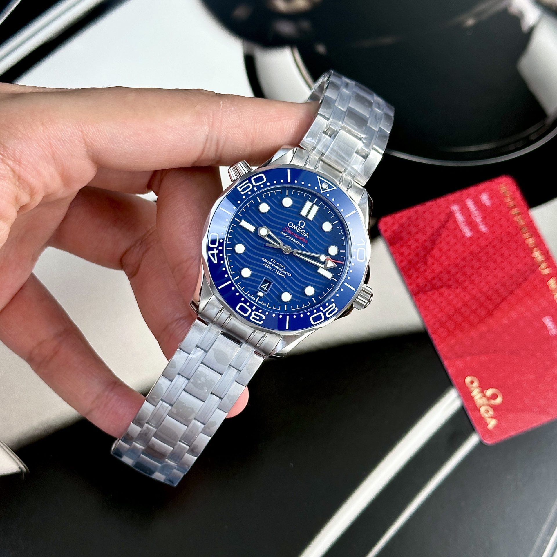 Omega Replica Watches Seamaster Blue Dial VS Factory 42mm - Soul Replicas