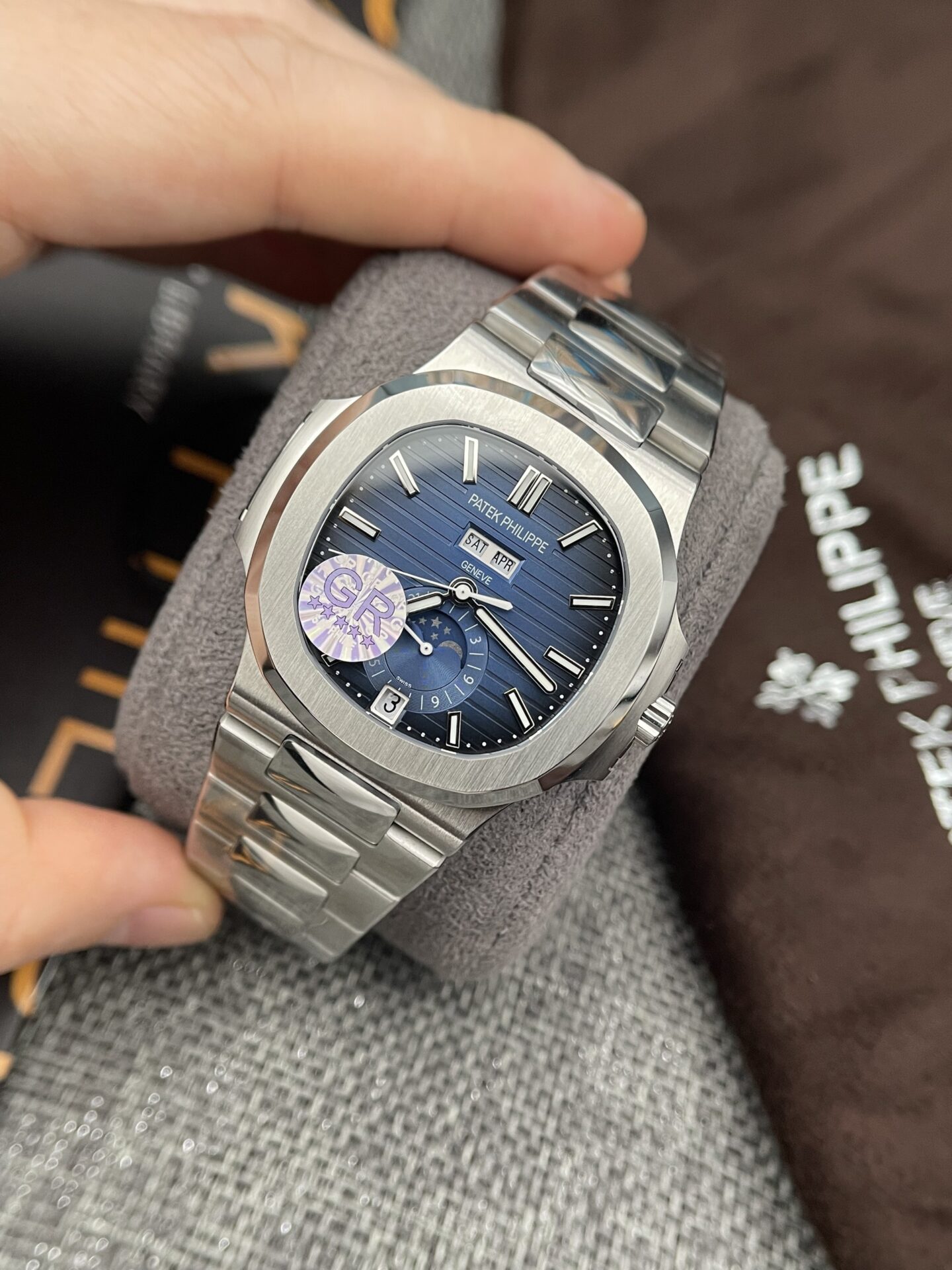 Patek Philippe Nautilus 5726 Best Replica Watch Blue Dial GRF 40.5mm - Soul Replicas