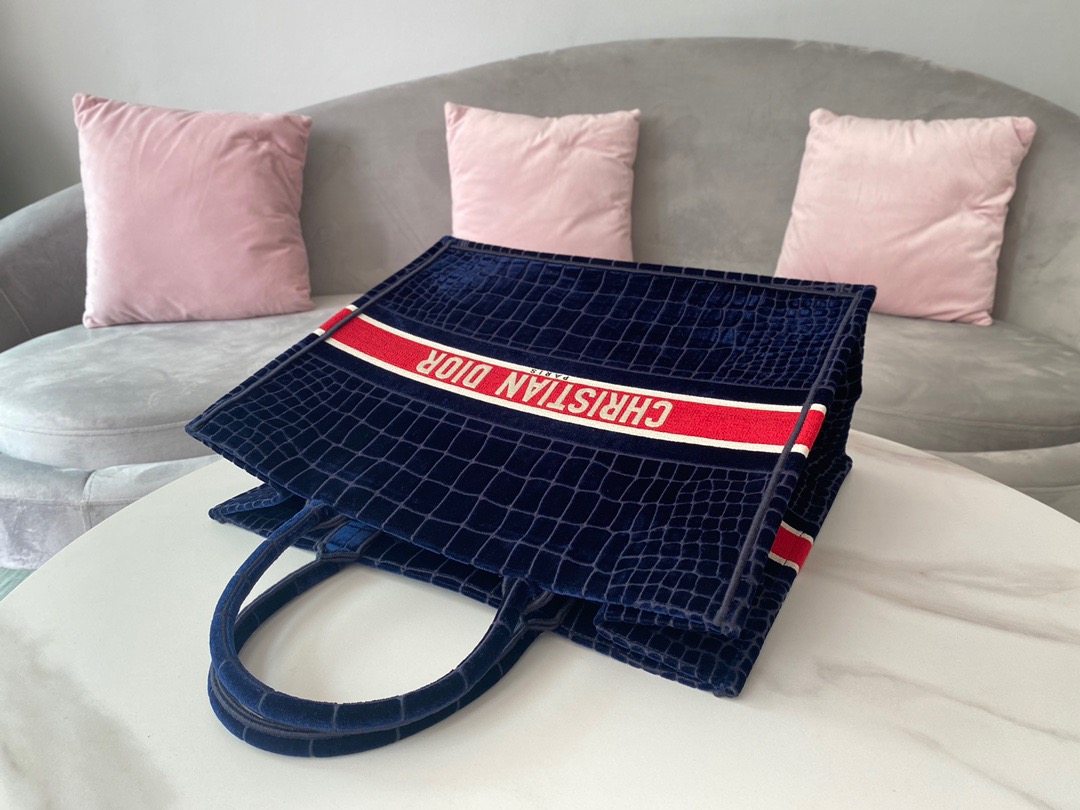 Christian Dior Large Dior Book Tote Red Blue. For Women. Women's Handbags 16.5in/42cm CD - Soul Replicas