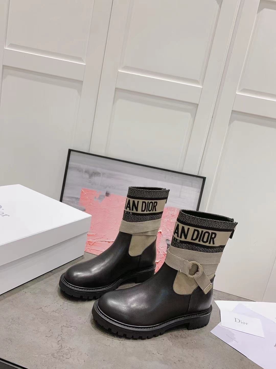 Christian Dior D-Major Boot Black/Brown For Women CD - Soul Replicas