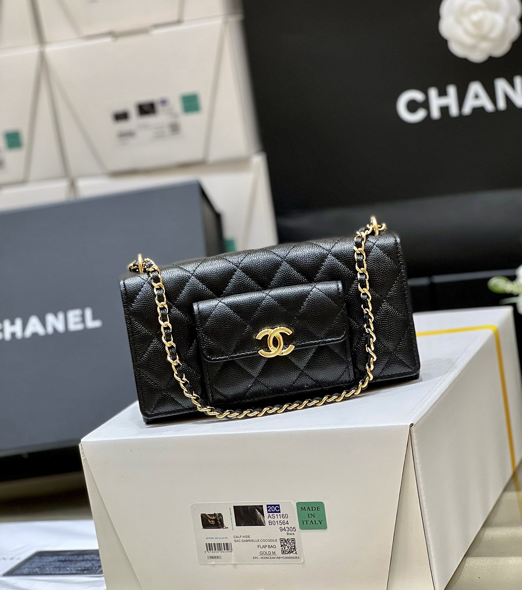 ChanelSmall Coin Pocket WOC Shoulder Bag Black For Women. Women-s Bags 7.9in/20cm - Soul Replicas