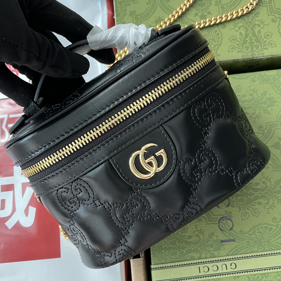Gucci Quilted Gucci Mini Handbag Black For Women. Women-s Bags 6.3in/16cm Gucci 723770 UM8IG 1000 - Soul Replicas