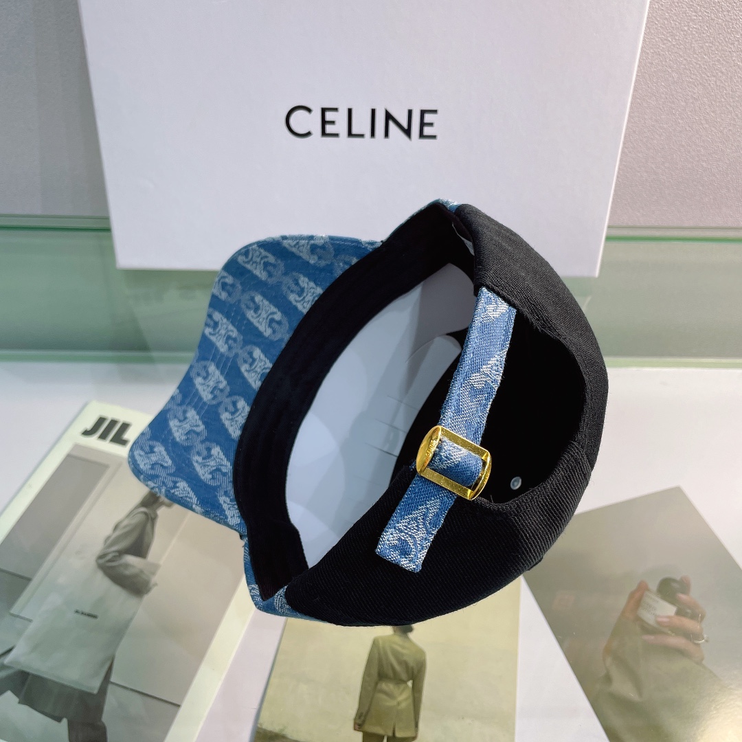 Celine Baseball Cap In Cotton Black - Soul Replicas